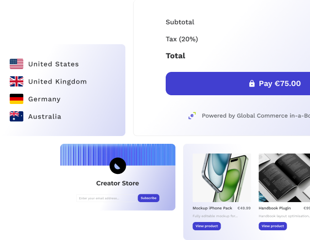 Graphic to represent ExpandNow's global ecommerce platform and merchant of record