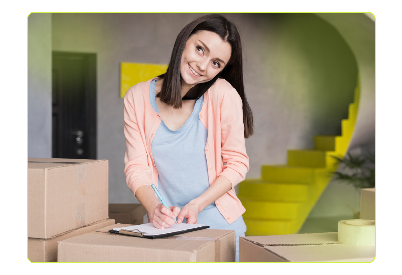 Logistics TikTok Solution ExpandNow - Woman holding boxes