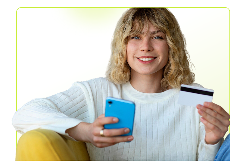 Payments ExpandNow - Girl holding a credit card